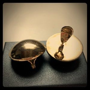 Vintage Monet Domed Button earrings